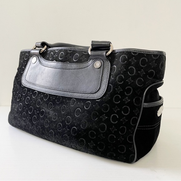 Celine black monogram suede and leather classic Boogie bag tote - Picture 2 of 10